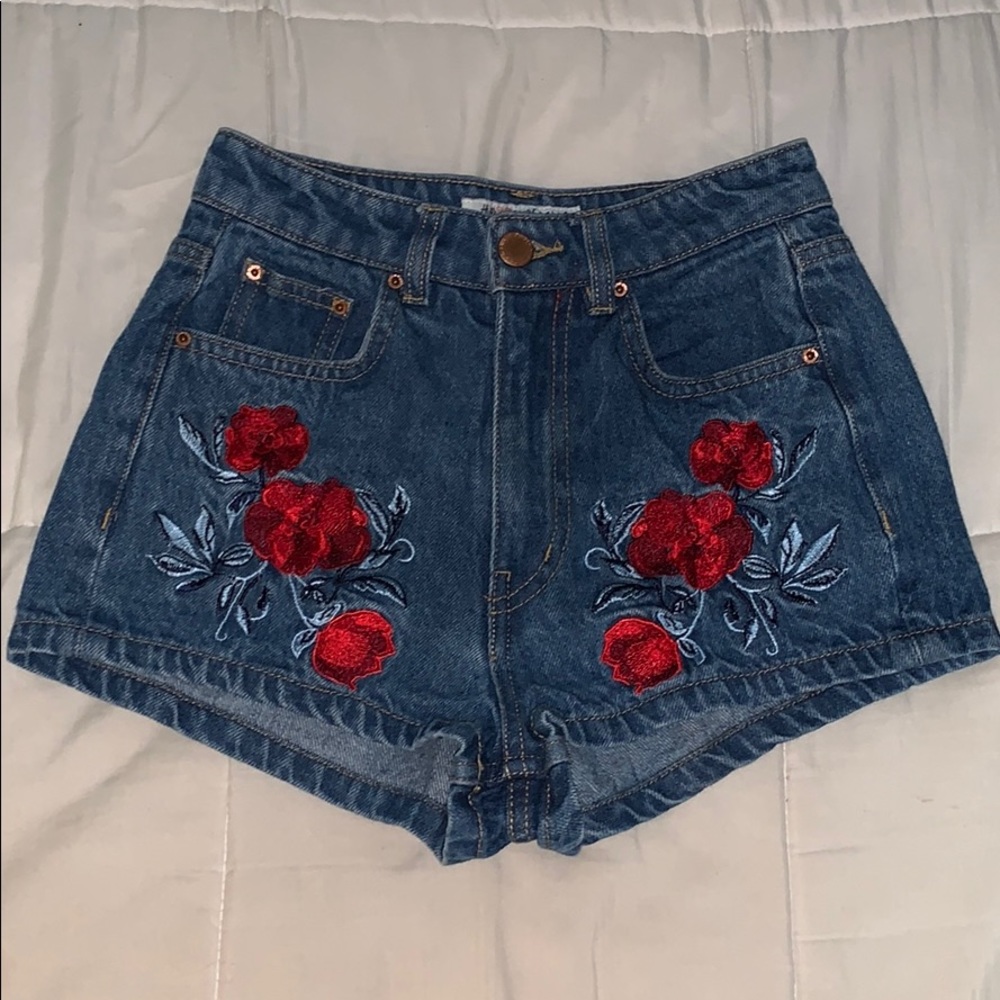 Rose H&M Coachella Jean Shorts